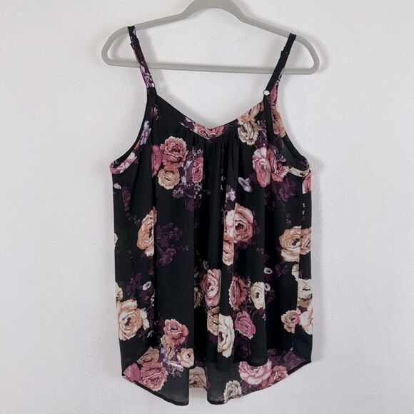 Torrid Sophie Floral Georgette Swing Tunic Cami Tank Top Plus Sz 1 - Picture 4 of 7